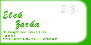 elek zarka business card